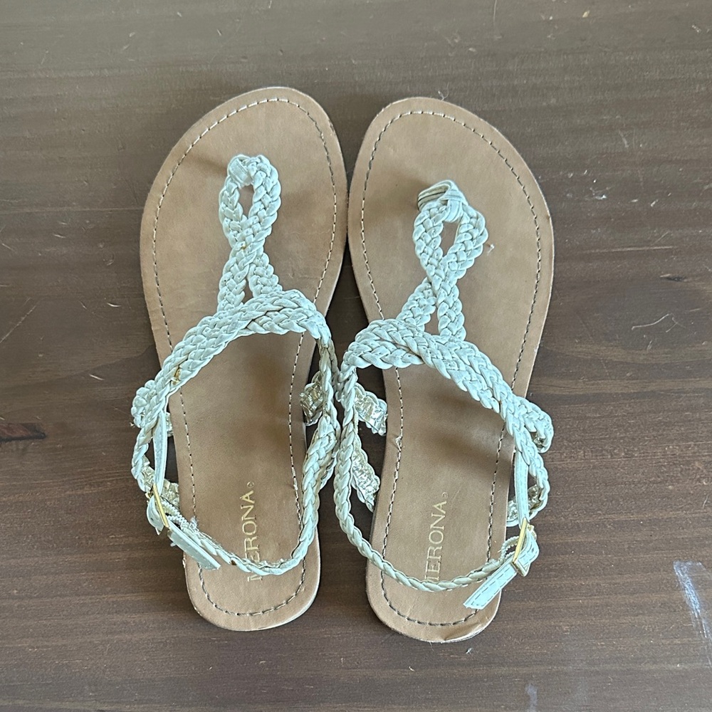 Merona Braided Flat Sandals Size 6